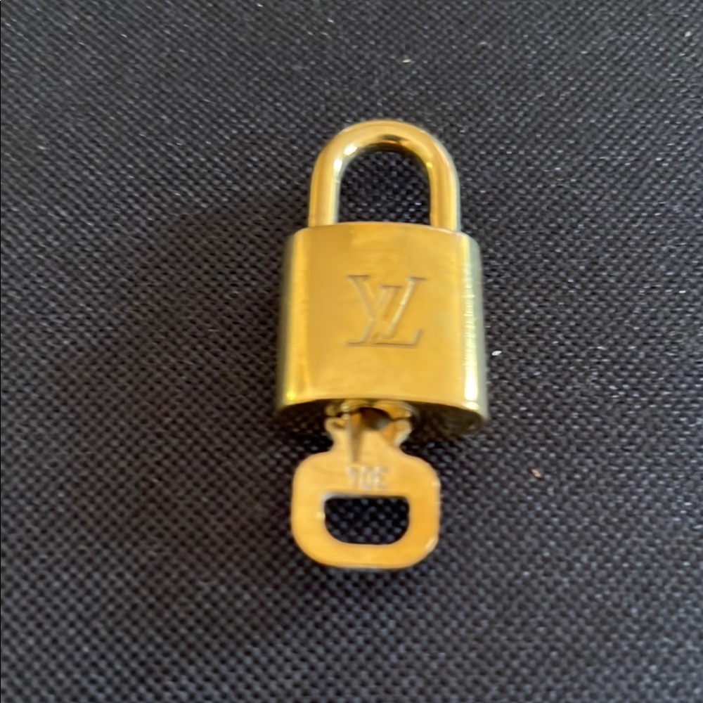 Louis Vuitton Gold Padlock with Key